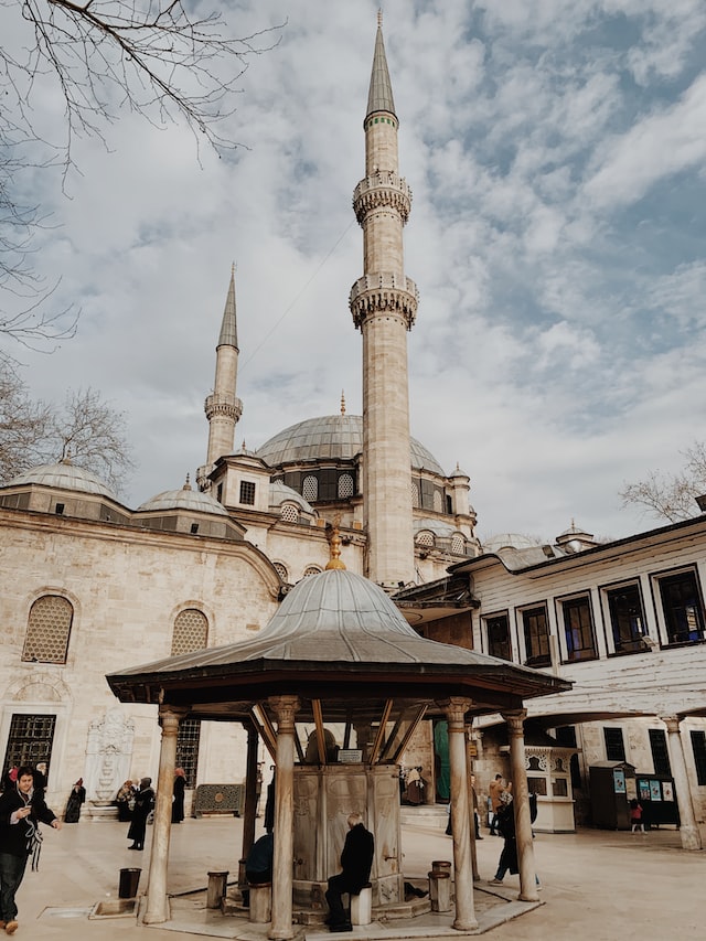 Blue Mosque in Turkey with clouds