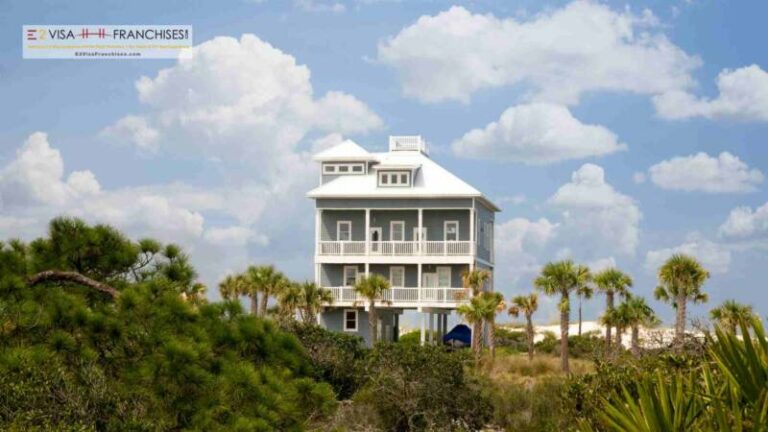 A short term rental villa in the middle of the beach and trees in USA