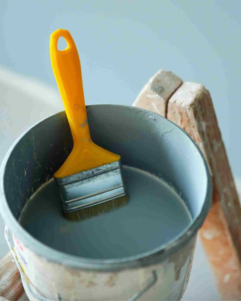 A blue paint for real estate painting project